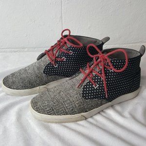 Hillsboro Chukka Herringbone Polka Dot Sneakers 11